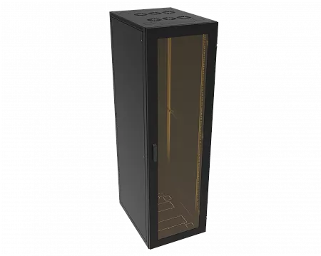 Шкаф телекоммуникационный напольный МИКсистем серия ECO+ 19" 42U 600*800 дверь стекло черный