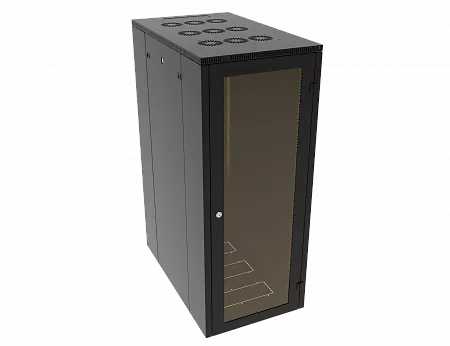 Шкаф телекоммуникационный напольный МИКсистем 19" серия ECO-L 42U 600*1000 дверь стекло черный